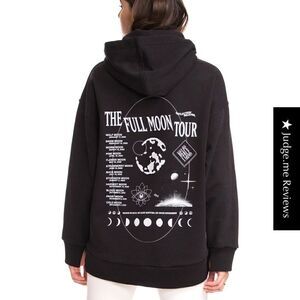 NWT CHRLDR Black Full Moon Tour Big Pullover Hoodie Sweatshirt, Size Large